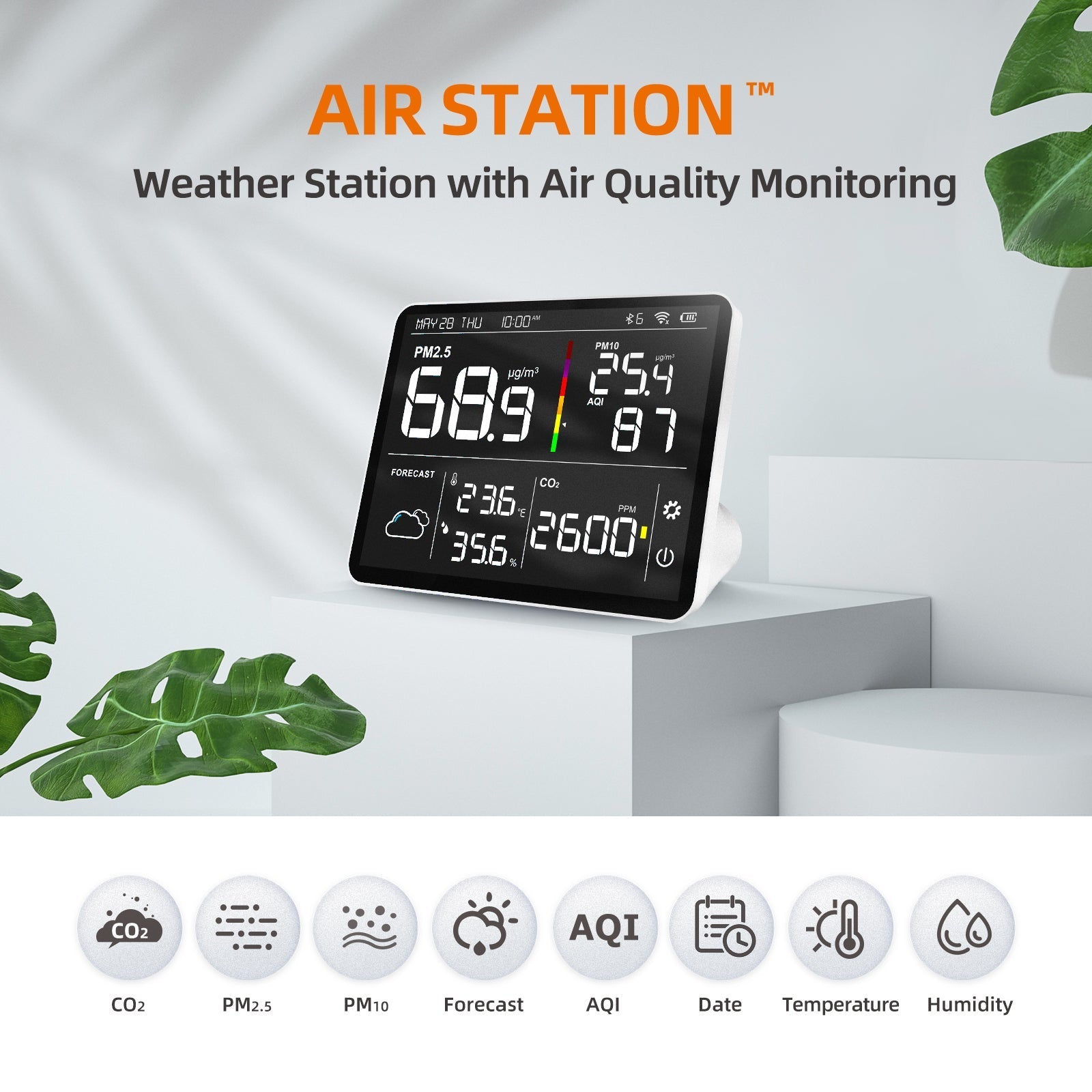 M100 8 in 1 Air Quality Monitor - eucatech Store