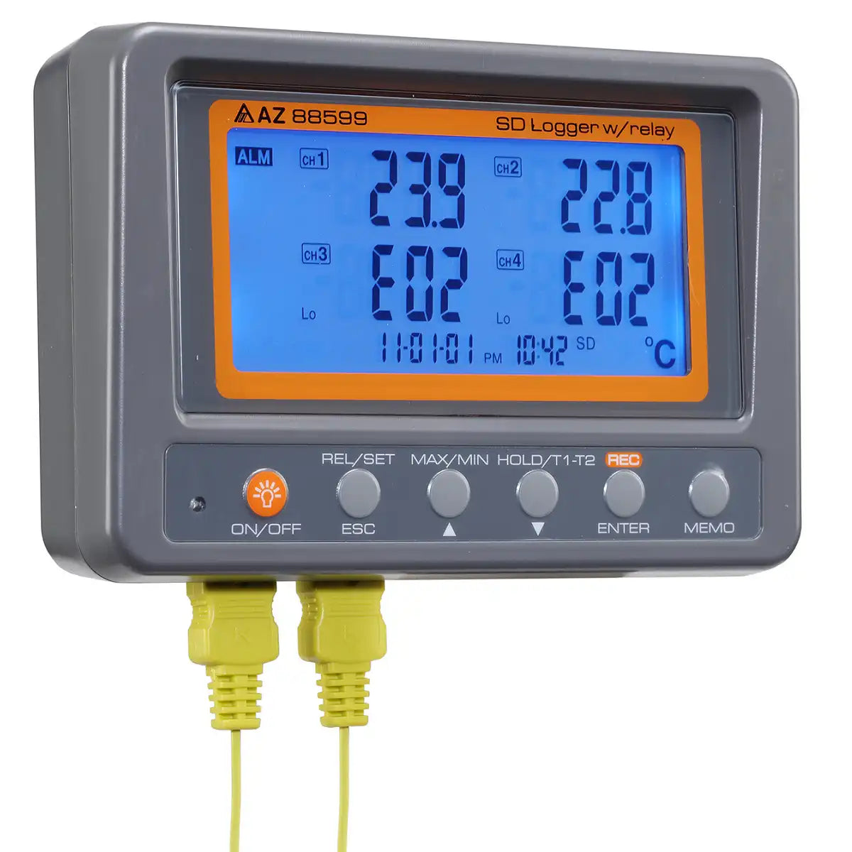 4-Channel Type K-Thermocouple SD-Card Data Logger w/Relay - eucatech Store