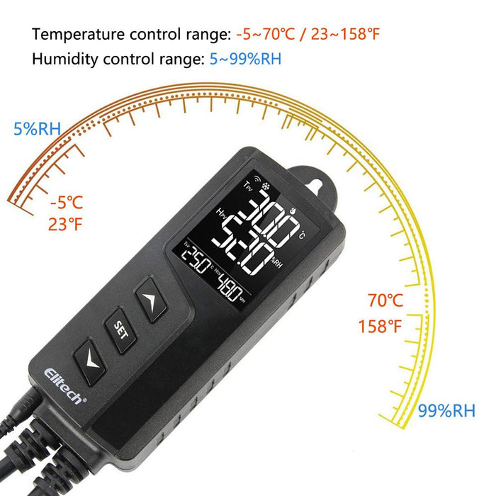 Digital Temperature And Humidity Controller Thermostat