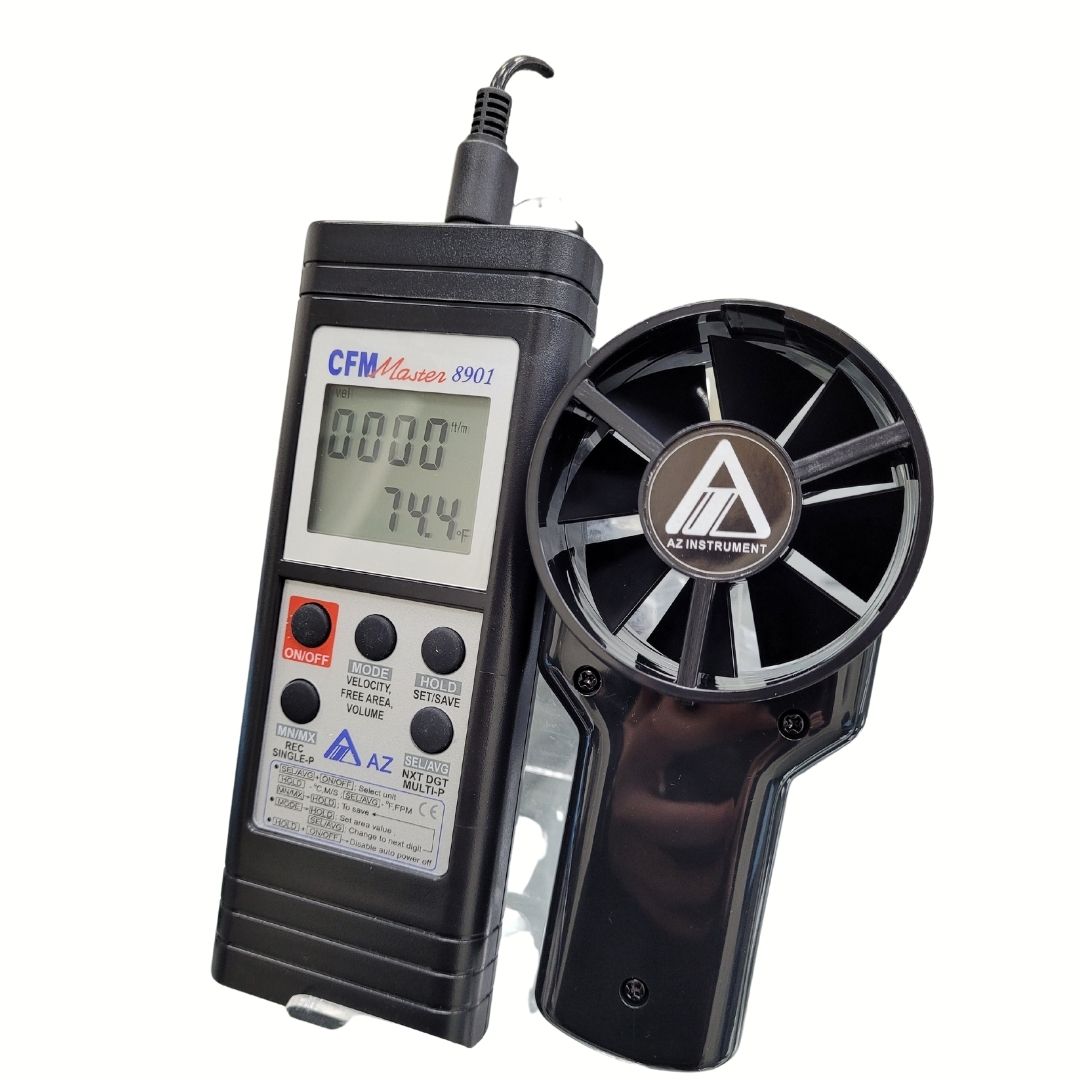 Remote fan Air Flow anemometer