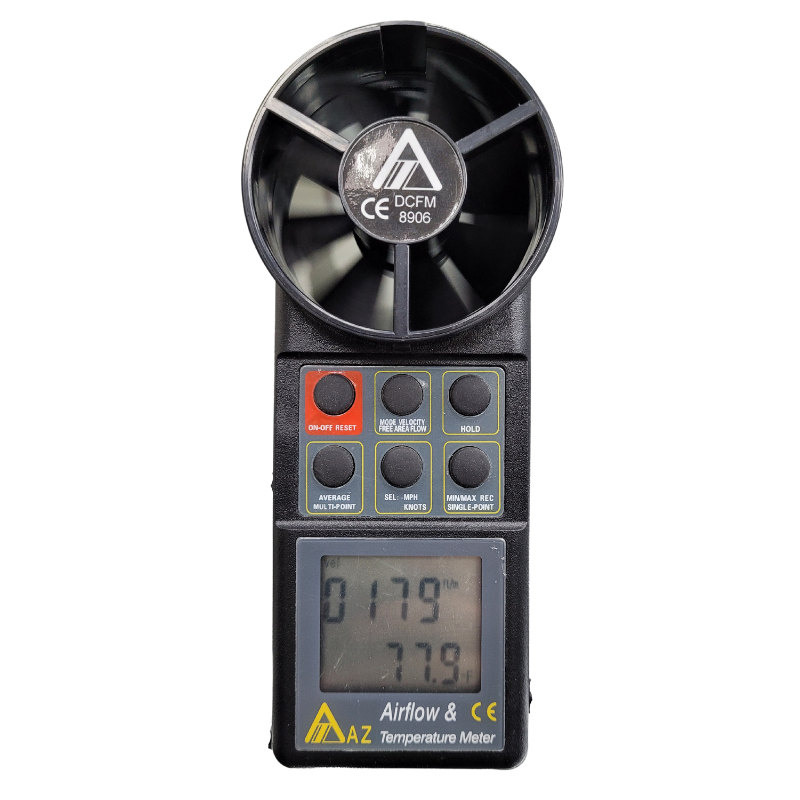 Integrated Fan Air Flow Anemometer