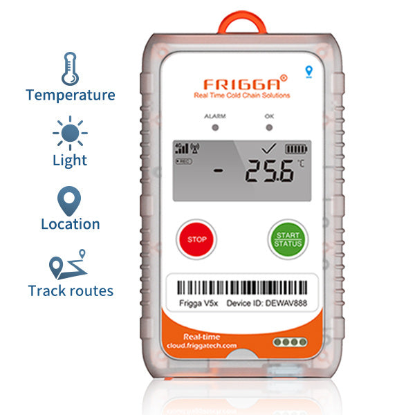 Live 2G Temperature Location Monitor front view digital 