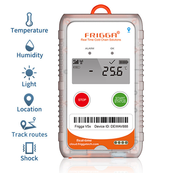 4G Temp and RH online location monitor front view 